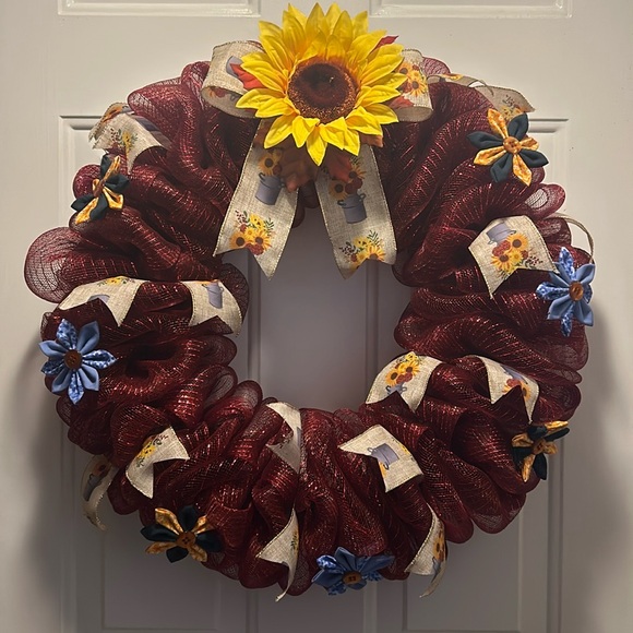 14” Custom Hand Crafted Wreath! Your Theme/Colors! - Picture 7 of 9
